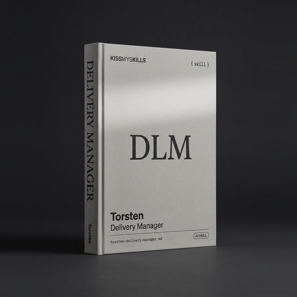 Delivery Manager Claude skill by KissMySkills, hardcover volume cover