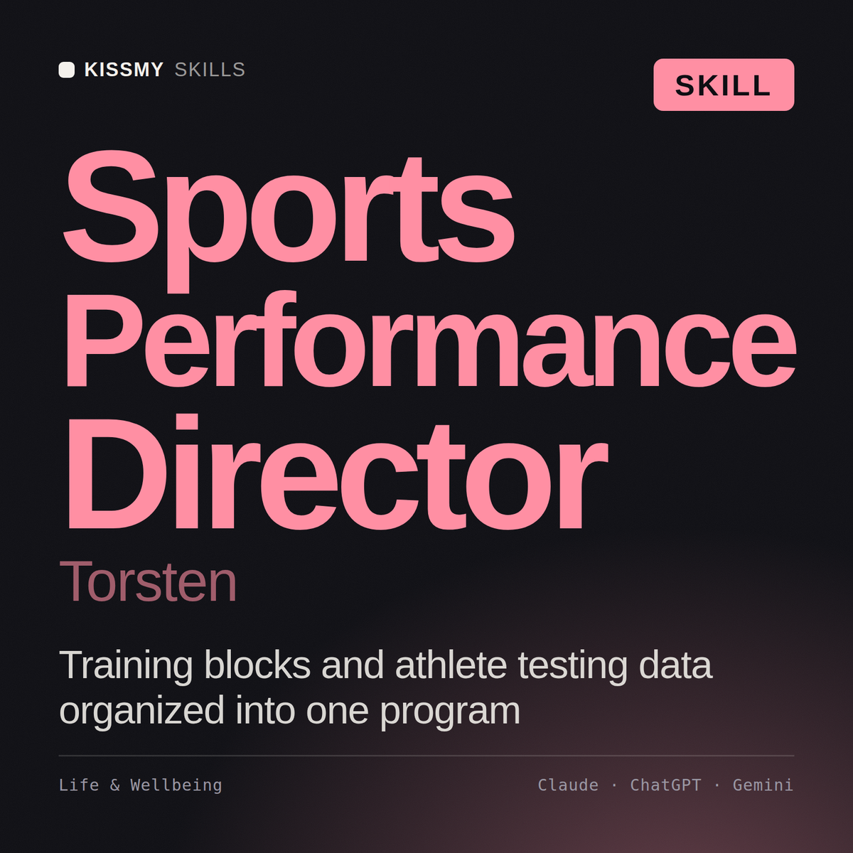 Sports Performance Director, Torsten AI skill by KissMySkills, cover