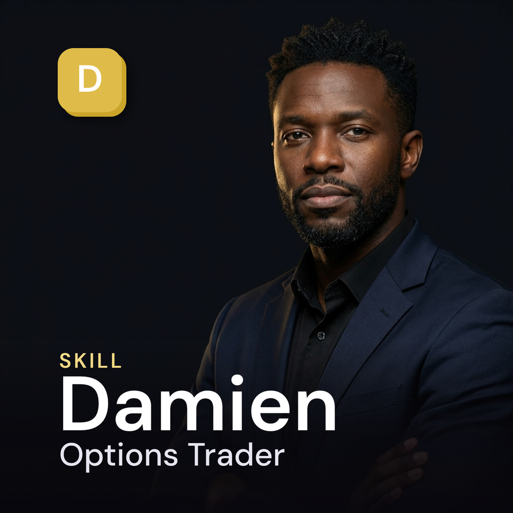 Damien — Options Trader AI Skill cover