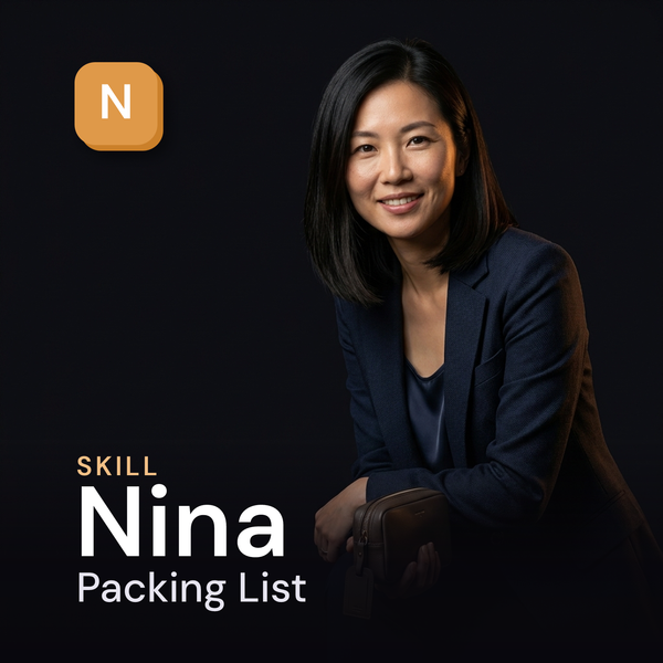 Nina — Packing List AI Skill