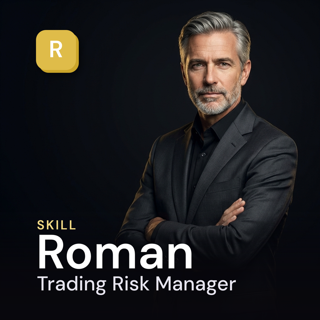 Roman — Trading Risk Manager AI Skill cover