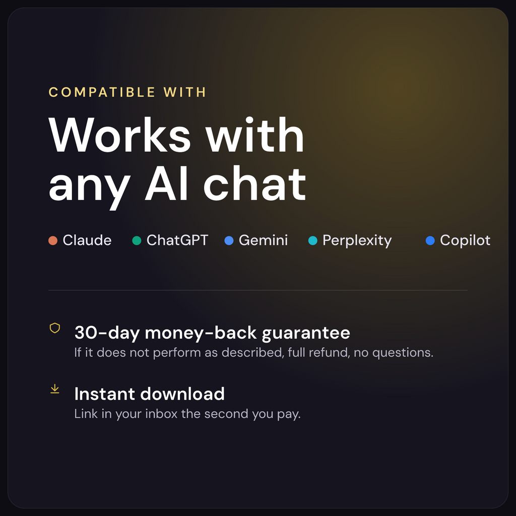 Works with any AI chat
