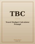 Travel Budget Calculator prompt for Claude by KissMySkills, brushed cover
