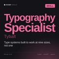 Typography Specialist, Tybalt AI skill by KissMySkills, cover