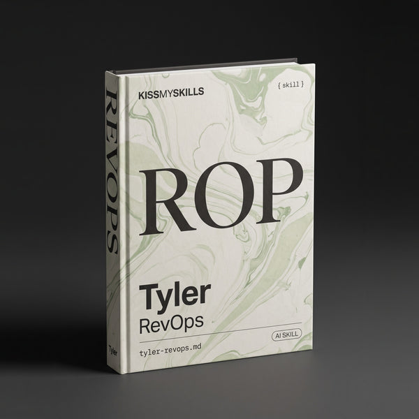 RevOps Claude skill by KissMySkills, hardcover volume cover