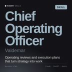 Chief Operating Officer, Valdemar AI skill by KissMySkills, cover