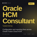 Oracle HCM Consultant, Valentina AI skill by KissMySkills, cover