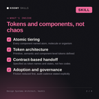 What's inside the Design Systems Architect, Vashti AI skill: Atomic tiering, Token architecture, Contract-based handoff, Adoption and governance