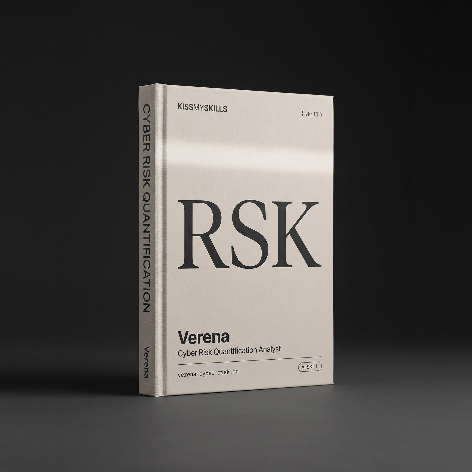 Cyber Risk Quantification & Insurance Analyst Claude skill by KissMySkills, hardcover volume cover