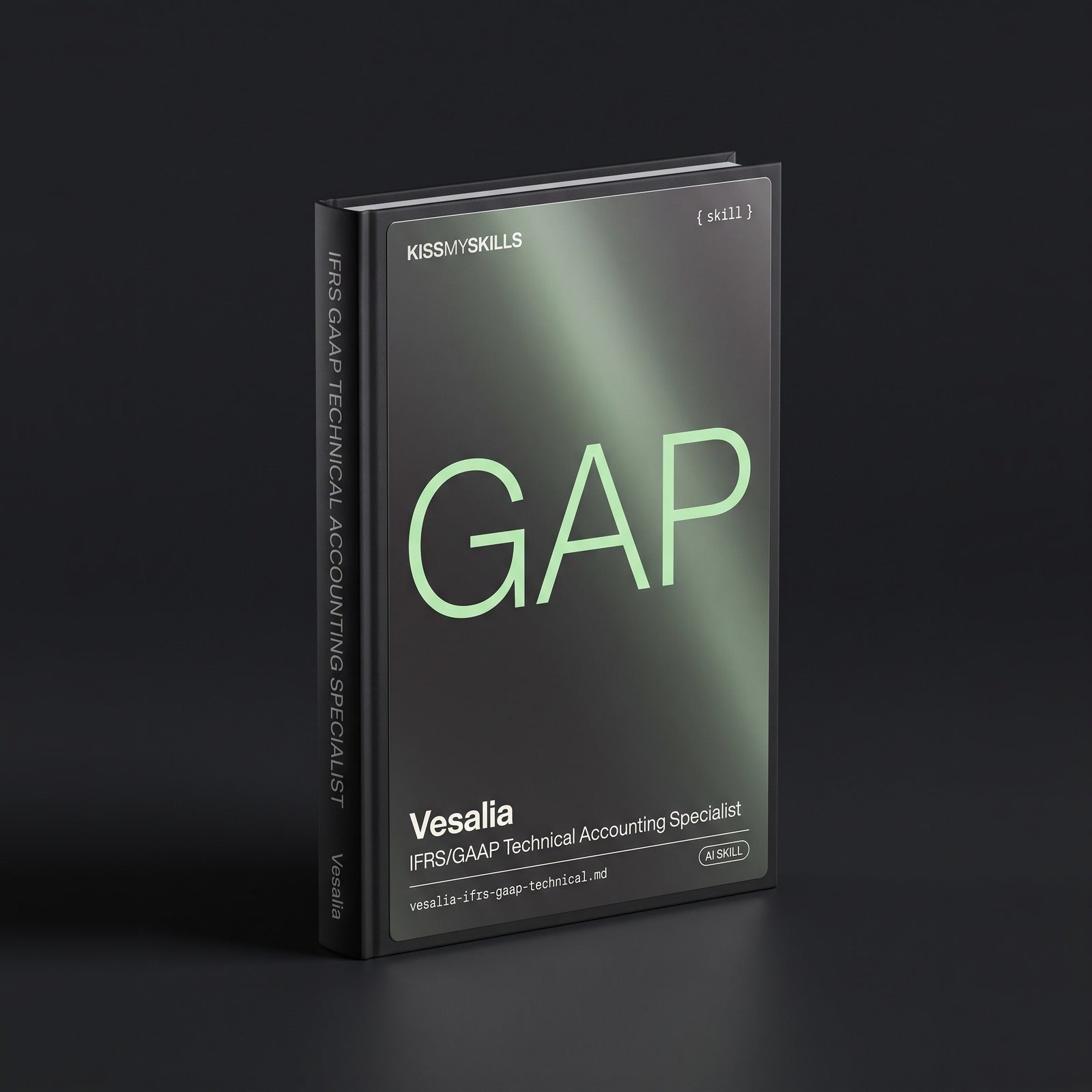 Vesalia - IFRS/GAAP Technical Accounting Specialist Claude skill by KissMySkills, hardcover volume cover