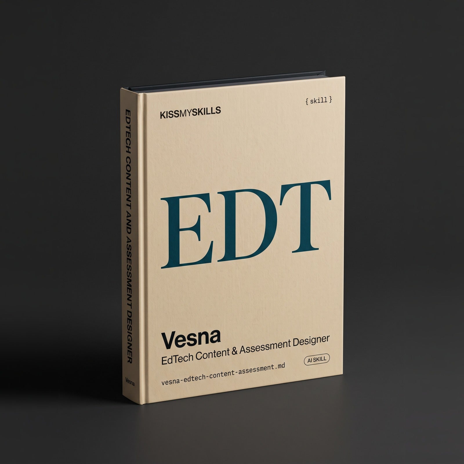 Vesna - EdTech Content & Assessment Designer Claude skill by KissMySkills, hardcover volume cover