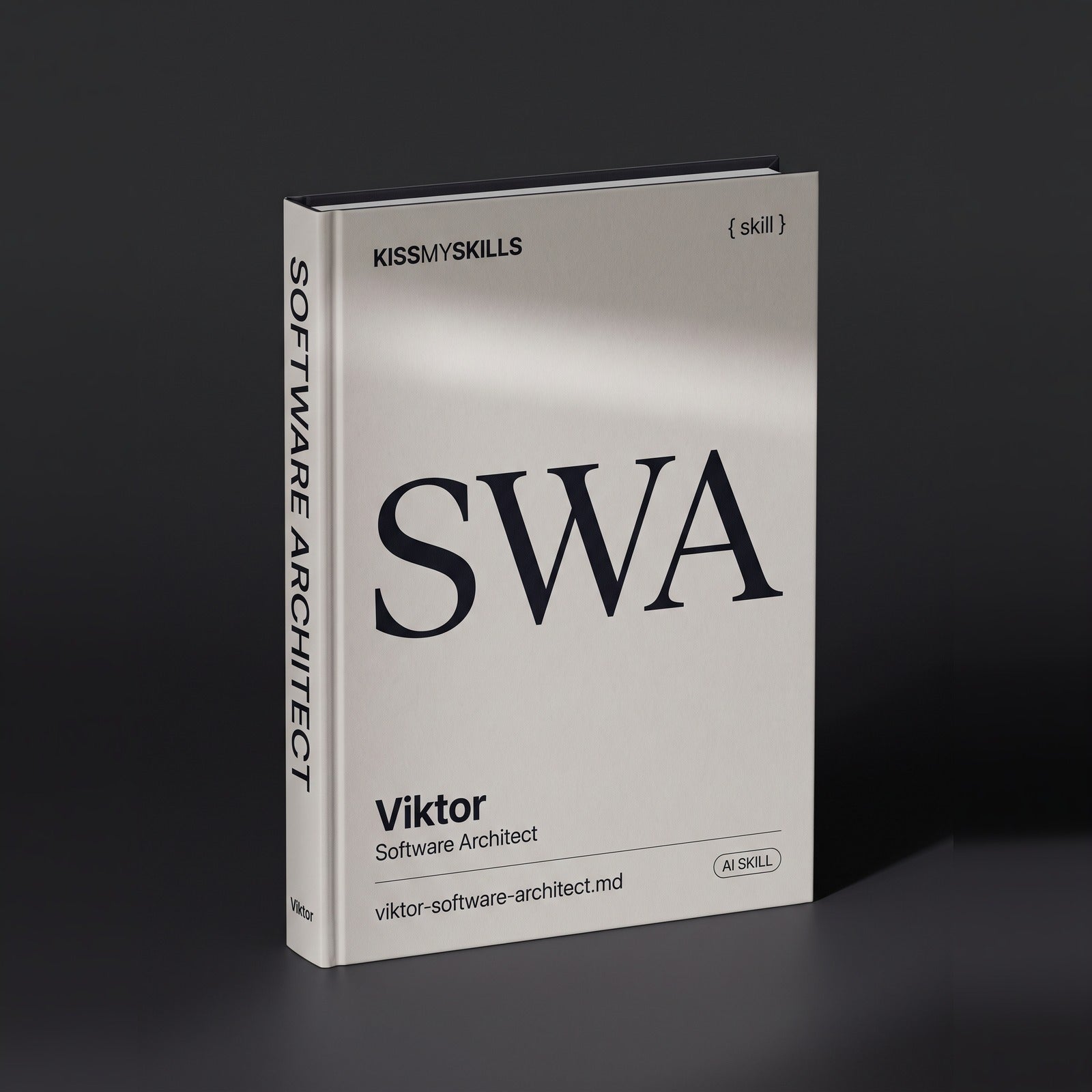 Software Architect Claude skill by KissMySkills, hardcover volume cover