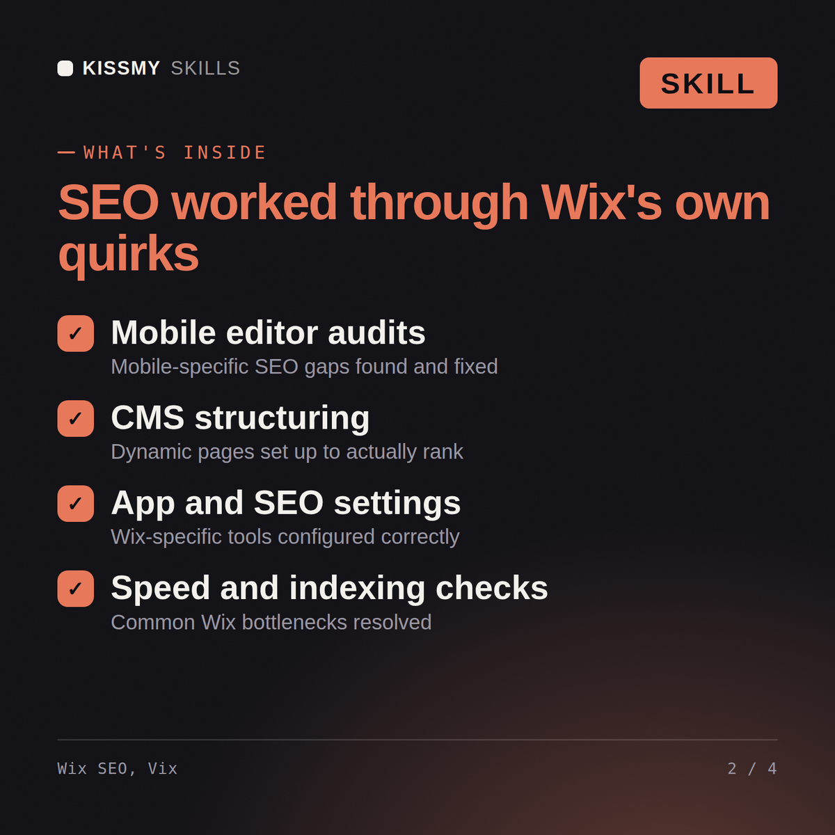 Vix - Wix SEO Specialist AI Skill
