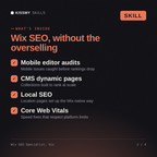 What's inside the Wix SEO Specialist, Vix AI skill: Mobile editor audits, CMS dynamic pages, Local SEO, Core Web Vitals