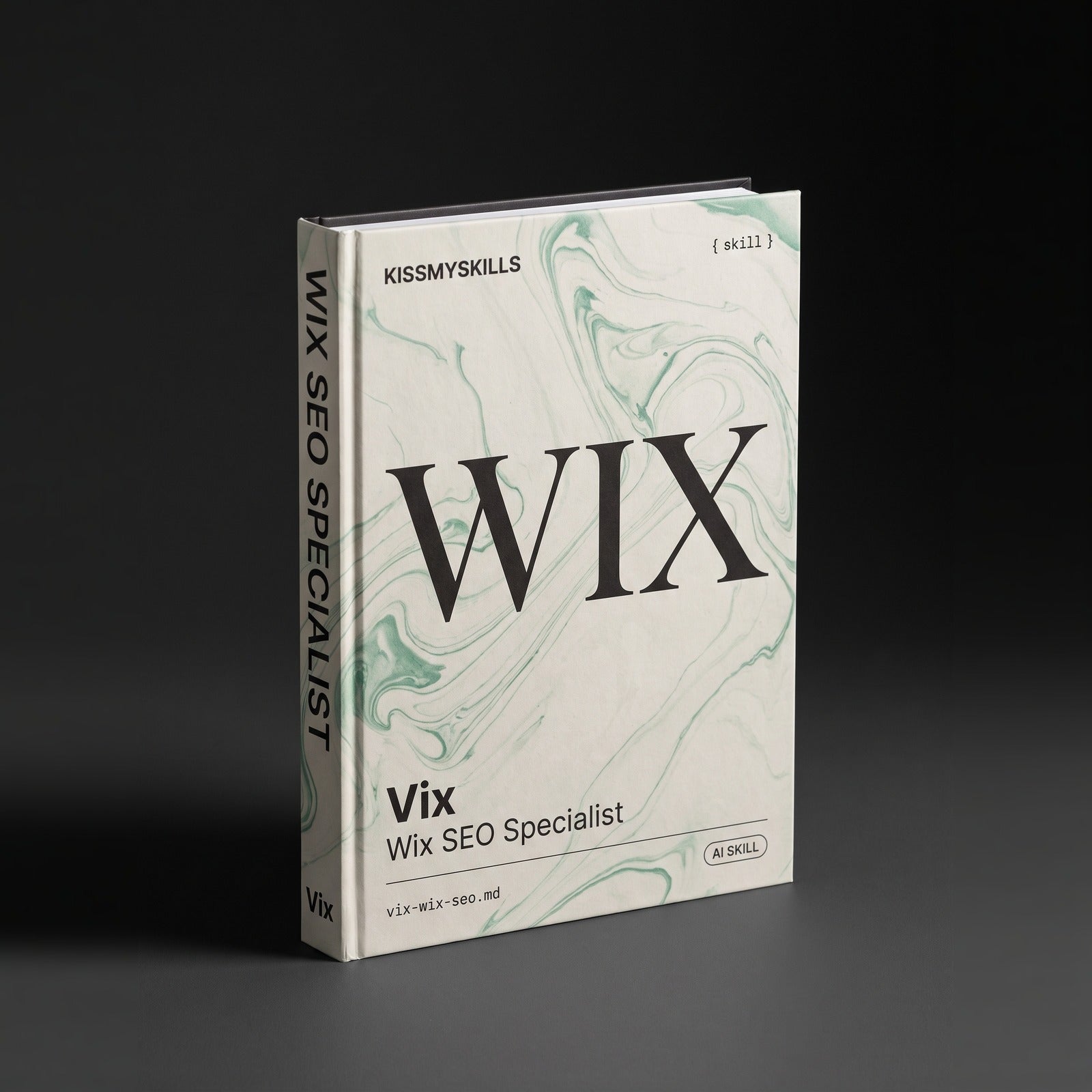 Wix SEO Specialist Claude skill by KissMySkills, hardcover volume cover