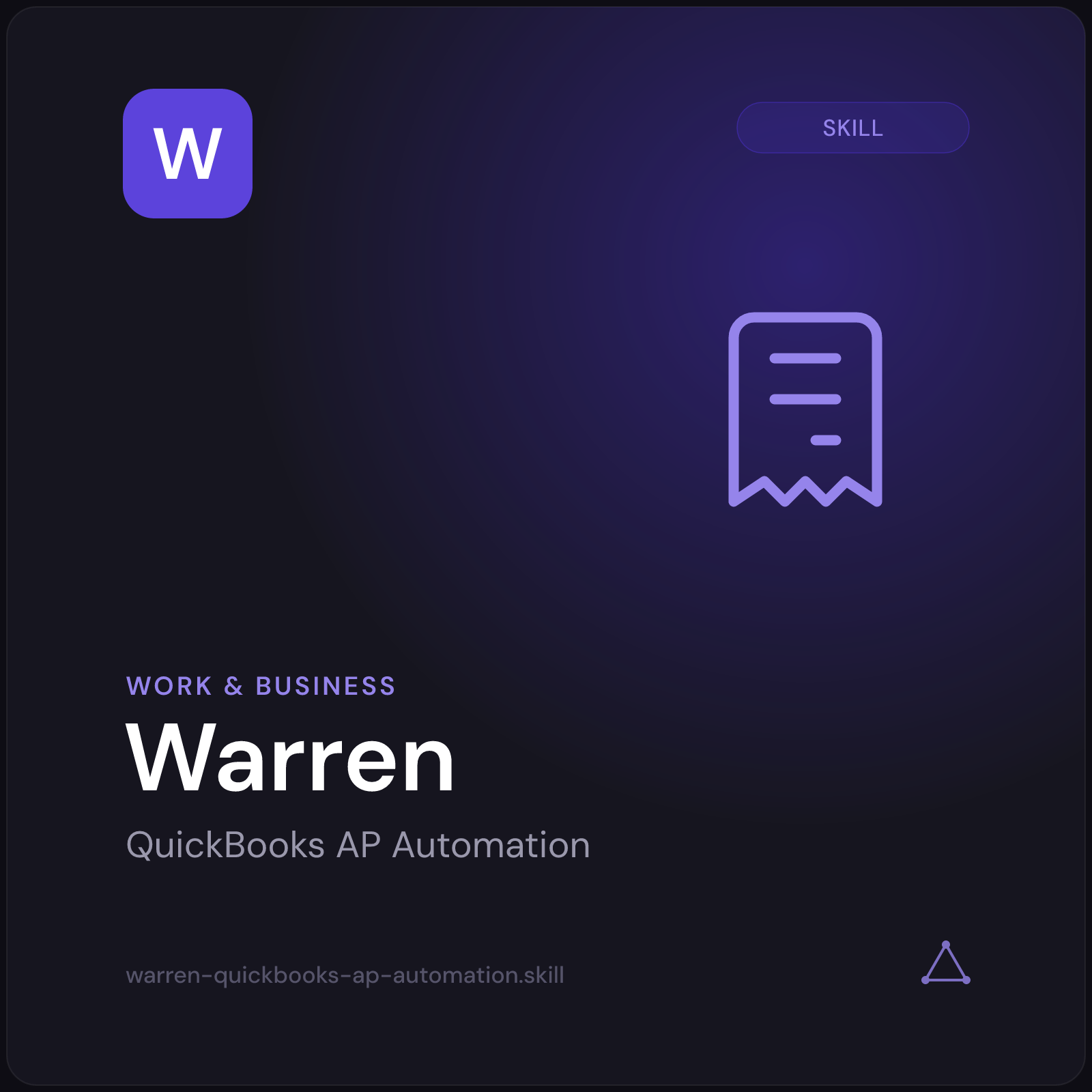 Warren - QuickBooks AP Automation AI Skill cover