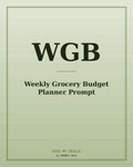 Weekly Grocery Budget Planner prompt for Claude by KissMySkills, brushed cover