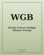 Weekly Grocery Budget Planner prompt for Claude by KissMySkills, brushed cover