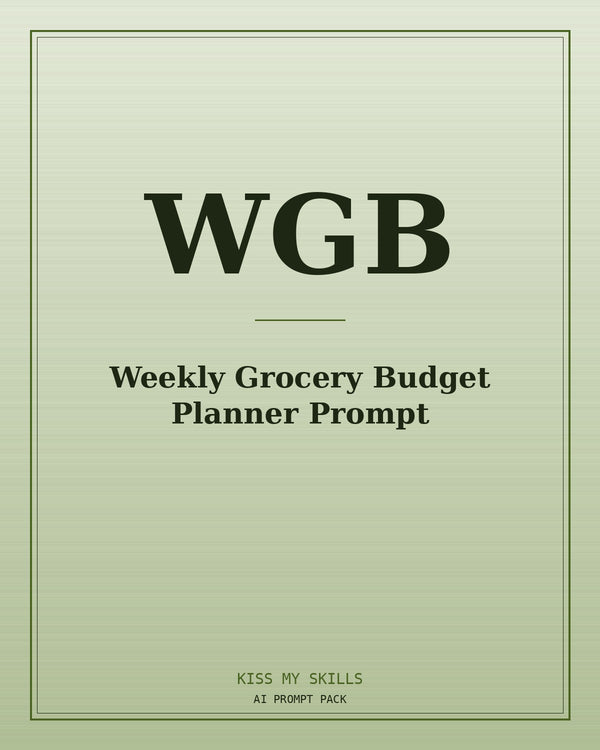 Weekly Grocery Budget Planner prompt for Claude by KissMySkills, brushed cover