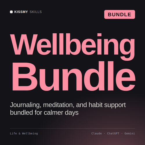 Wellbeing Bundle AI bundle by KissMySkills, cover