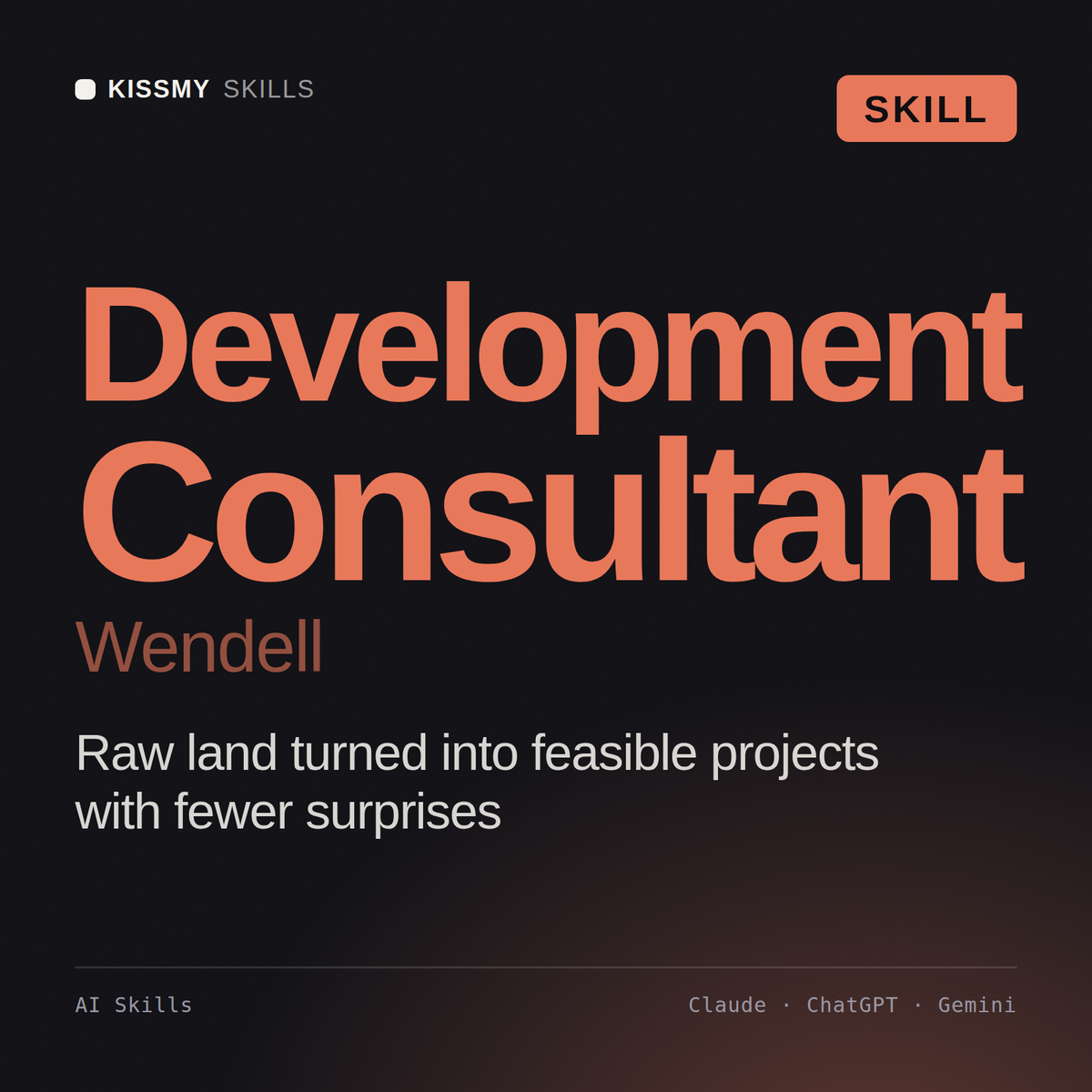 Development Consultant, Wendell AI skill by KissMySkills, cover