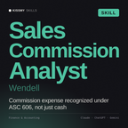 Sales Commission Analyst, Wendell AI skill by KissMySkills, cover