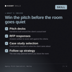 What's inside the Agency Pitch Specialist, Wesley AI skill: Pitch decks, RFP responses, Case study selection, Follow up strategy