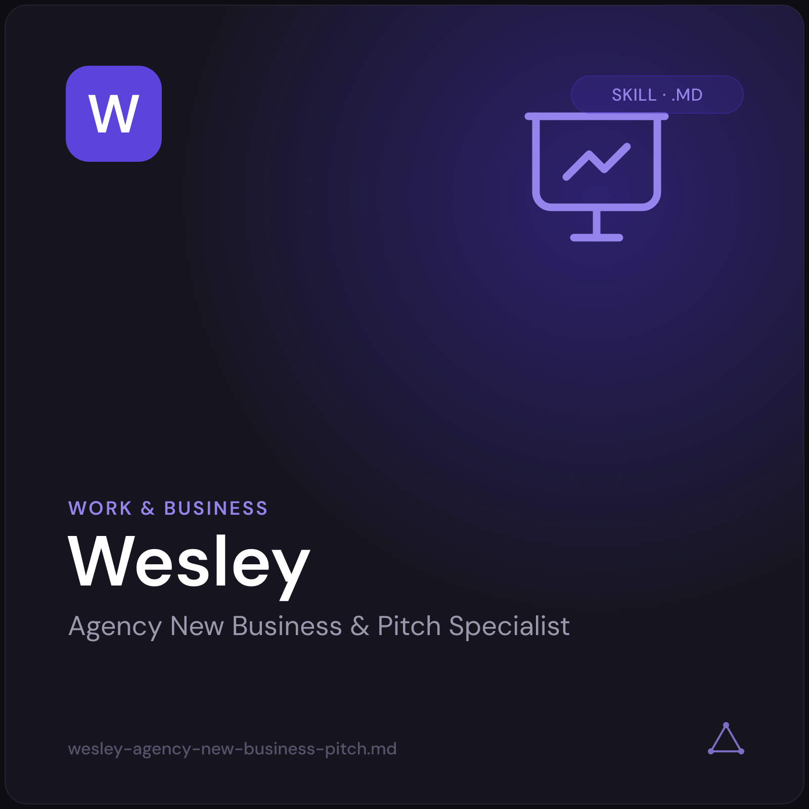 Wesley — Agency New Business & Pitch Specialist AI Skill cover