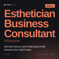 Esthetician Business Consultant, Winsome AI skill by KissMySkills, cover