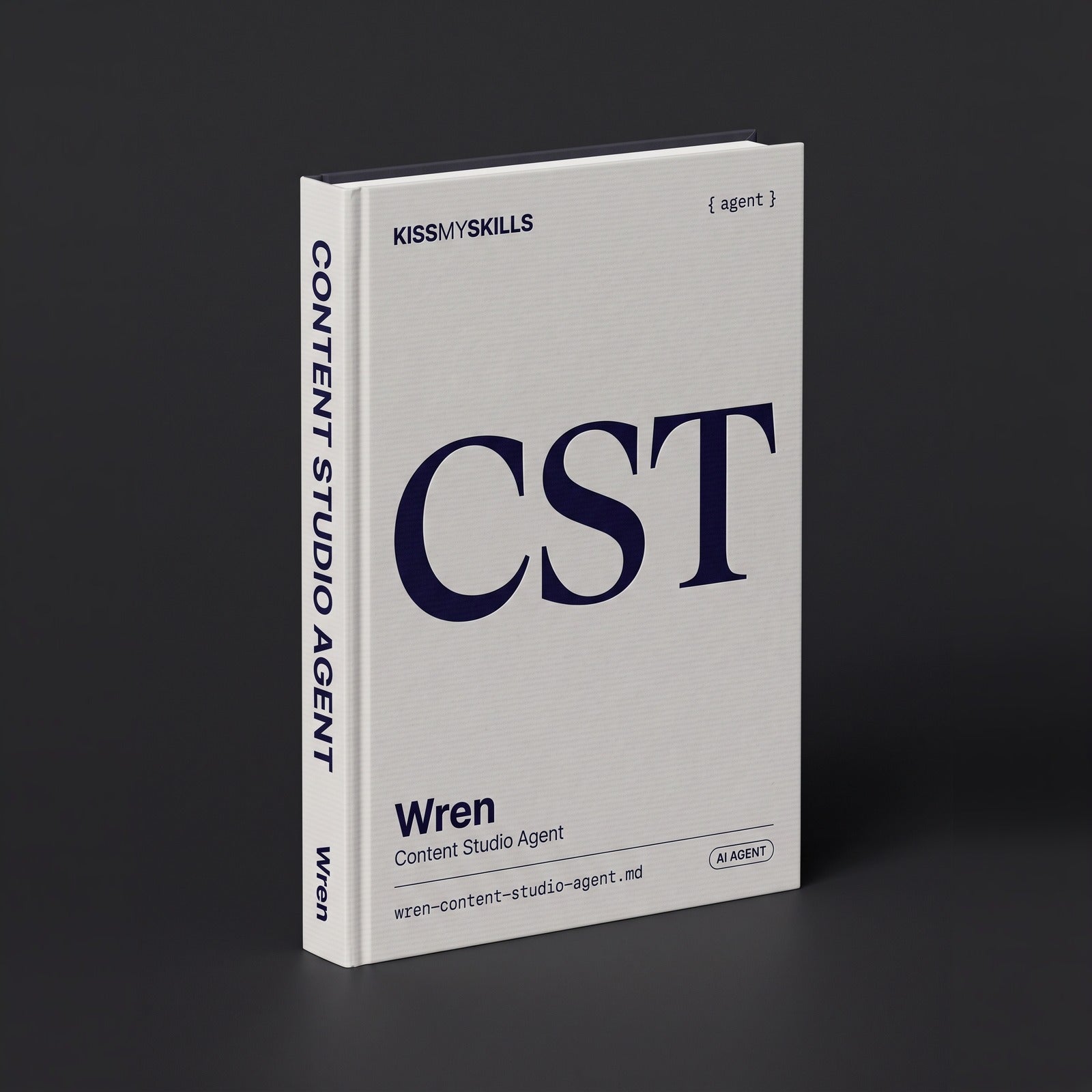 Content Studio Claude agent by KissMySkills, hardcover volume cover