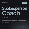Spokesperson Coach, Xavier AI skill by KissMySkills, cover