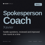 Spokesperson Coach, Xavier AI skill by KissMySkills, cover