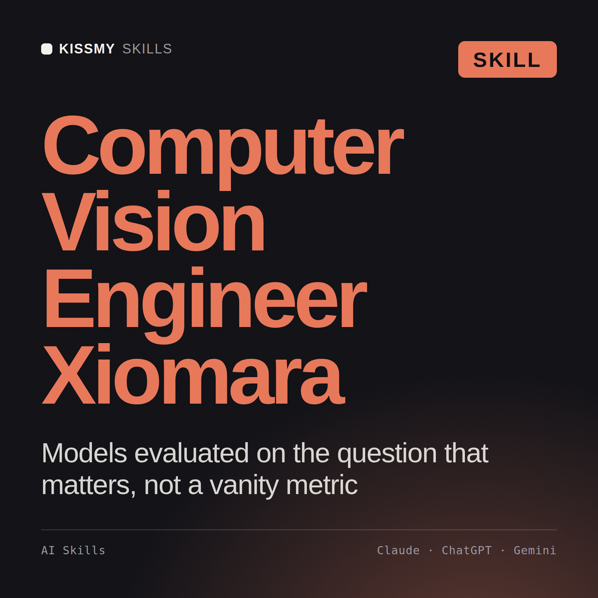 Computer Vision Engineer, Xiomara AI skill by KissMySkills, cover