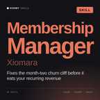 Membership Manager, Xiomara AI skill by KissMySkills, cover