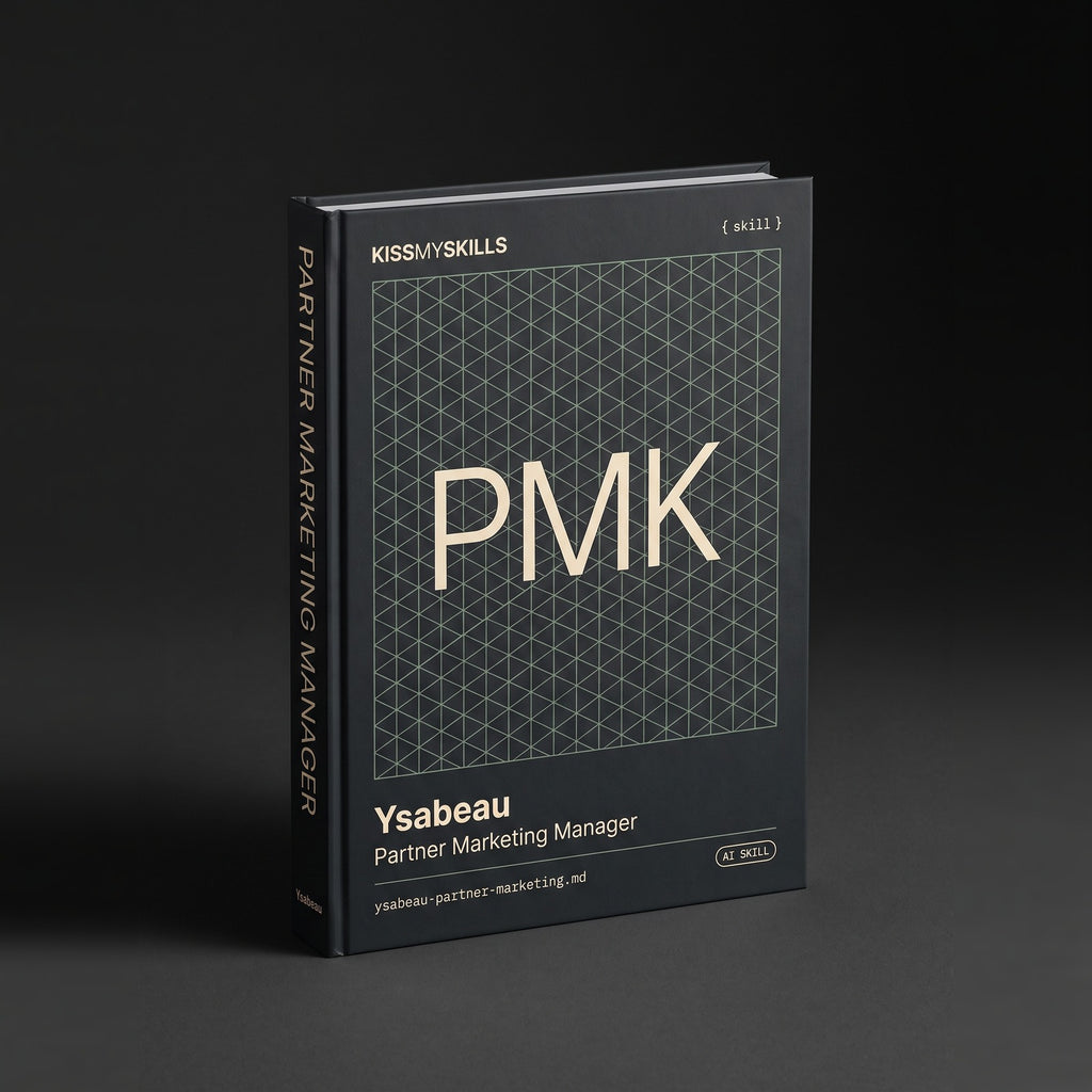 Partner Marketing Manager Claude skill by KissMySkills, hardcover volume cover