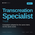 Transcreation Specialist, Ysolt AI skill by KissMySkills, cover