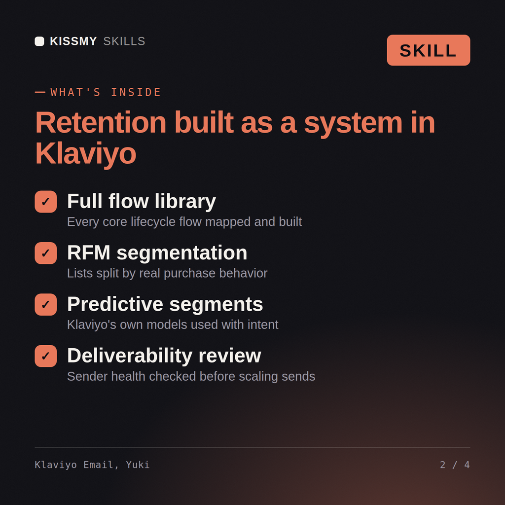 Yuki - Klaviyo Email Specialist AI Skill