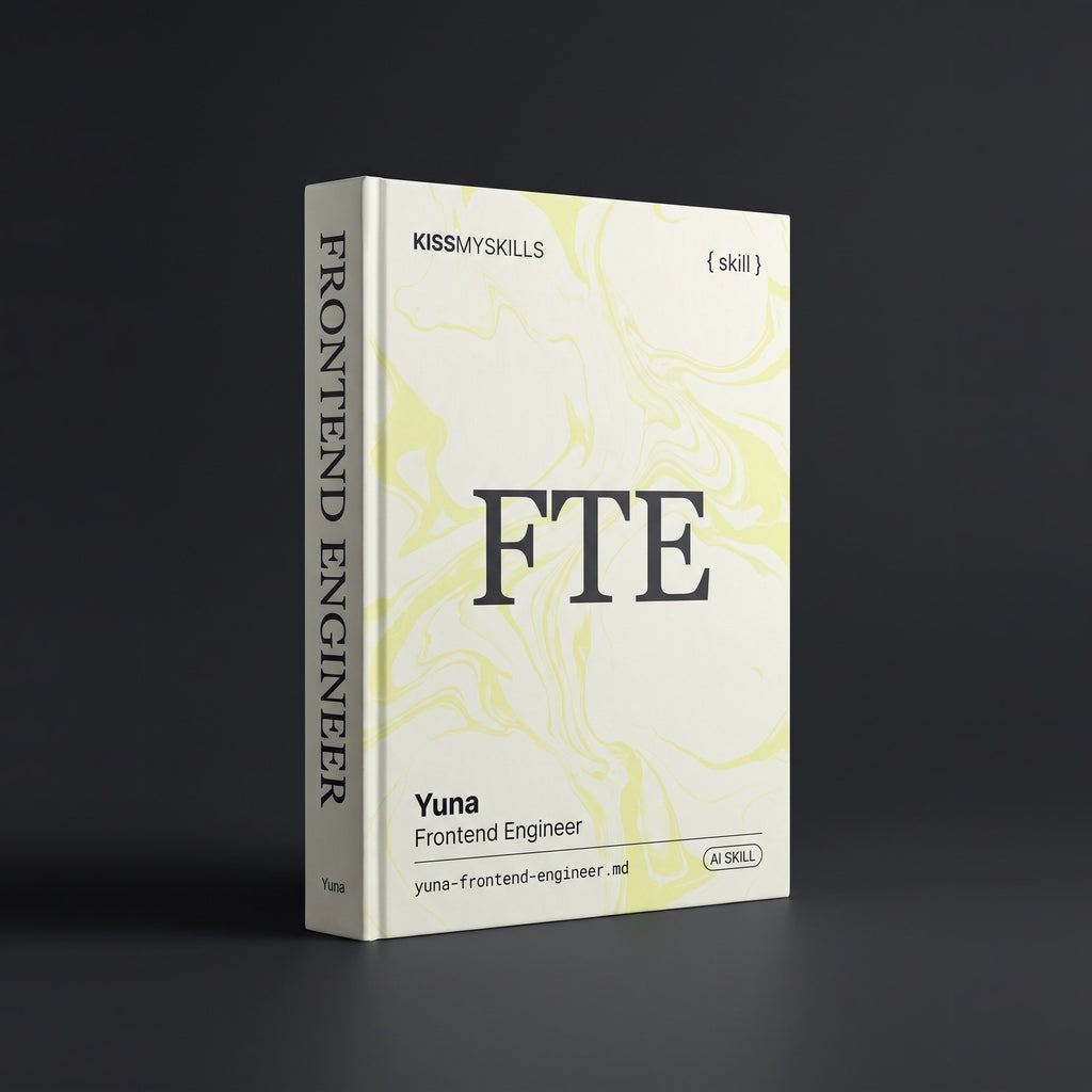 Frontend Engineer Claude skill by KissMySkills, hardcover volume cover