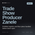 Trade Show Producer, Zanele AI skill by KissMySkills, cover