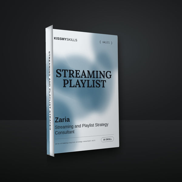 Zaria - Streaming and Playlist Strategy Consultant AI Skill cover