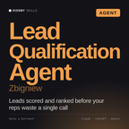 Lead Qualification Agent, Zbigniew AI agent by KissMySkills, cover