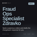 Fraud Ops Specialist, Zdravko AI skill by KissMySkills, cover