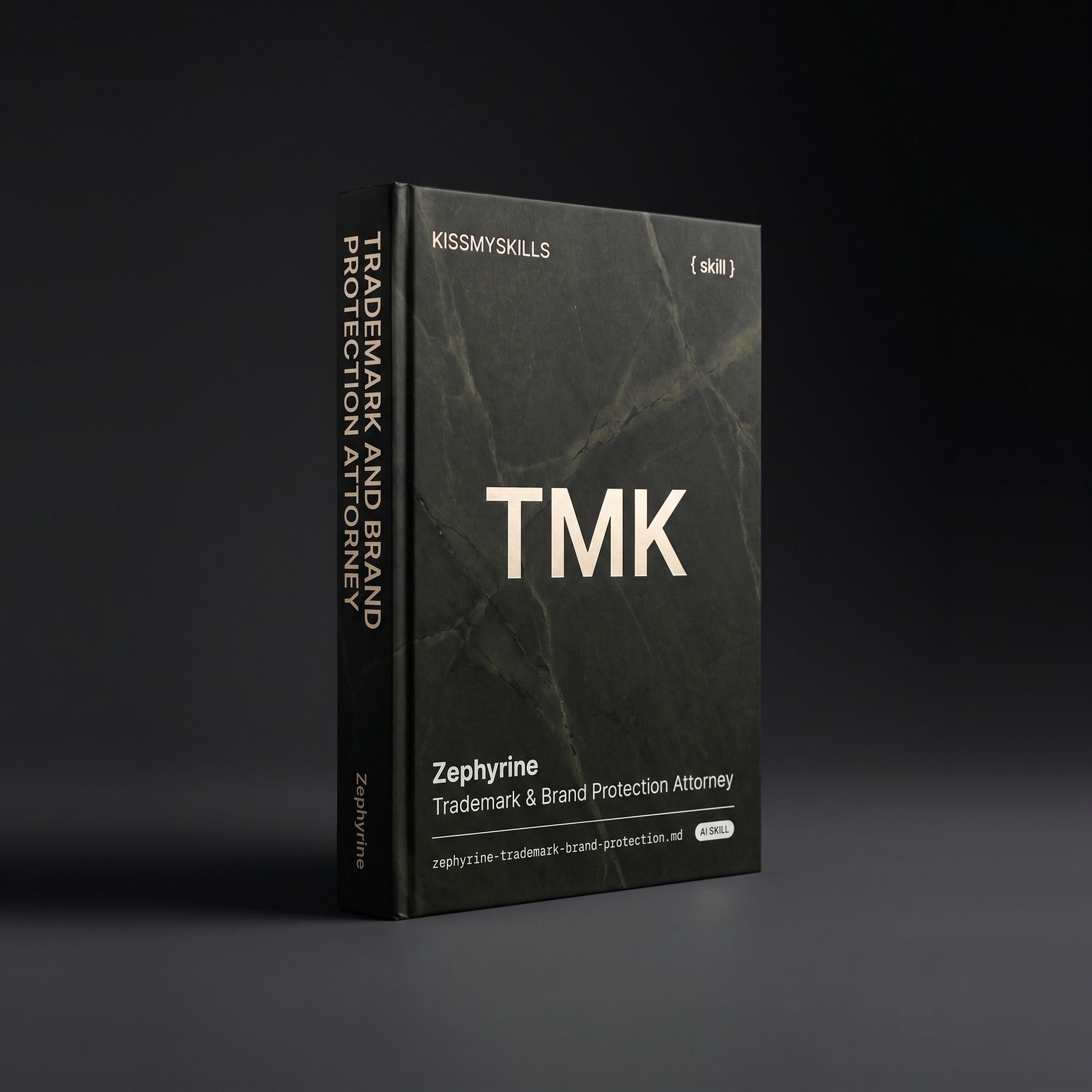 Zephyrine - Trademark & Brand Protection Attorney Claude skill by KissMySkills, hardcover volume cover