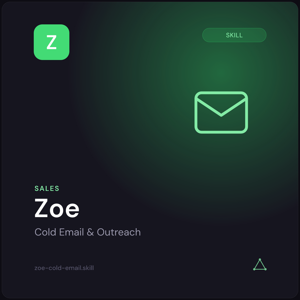 Zoe — Cold Email & Outreach AI Skill preview 3