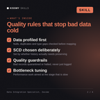 What's inside the Data Integration Specialist, Zosime AI skill: Data profiled first, SCD chosen deliberately, Quality guardrails, Bottleneck tuning